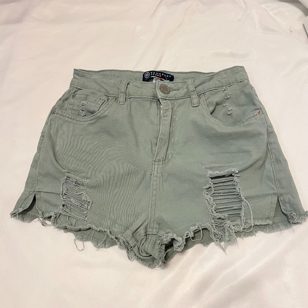 Boom Boom Jeans Distressed High Waisted Shorts